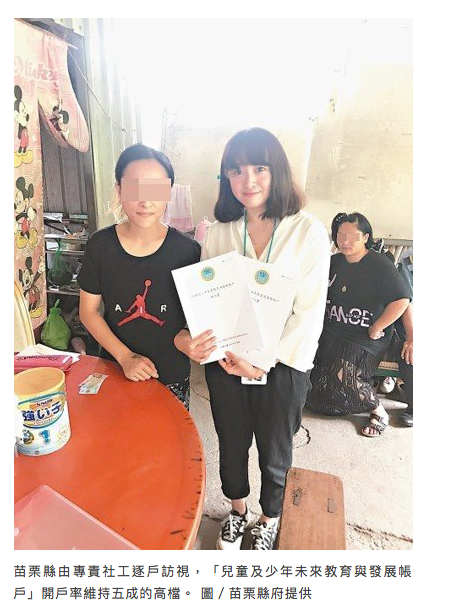 苗栗兒少帳戶-達成基金會跨縣送暖